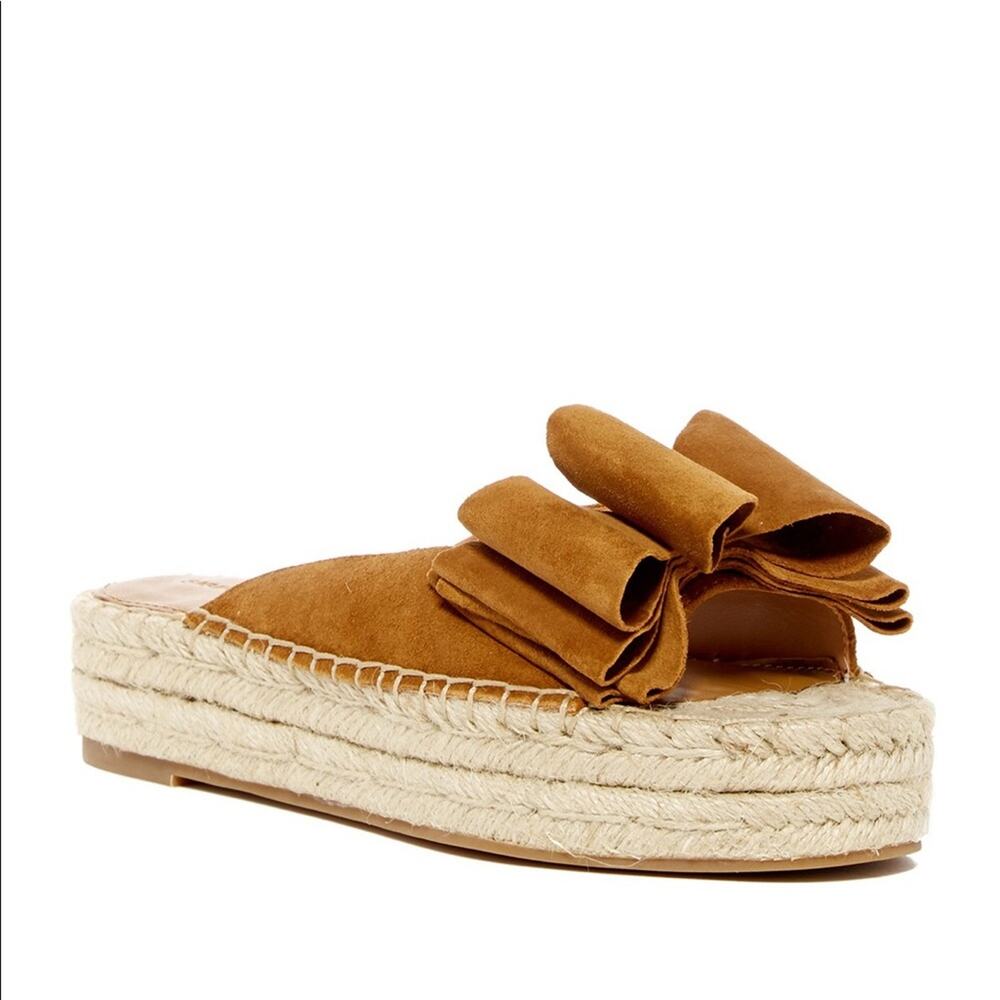 Singerson Morrison Women's Verane Brown Suede Bow‎ Platform Sandal 37